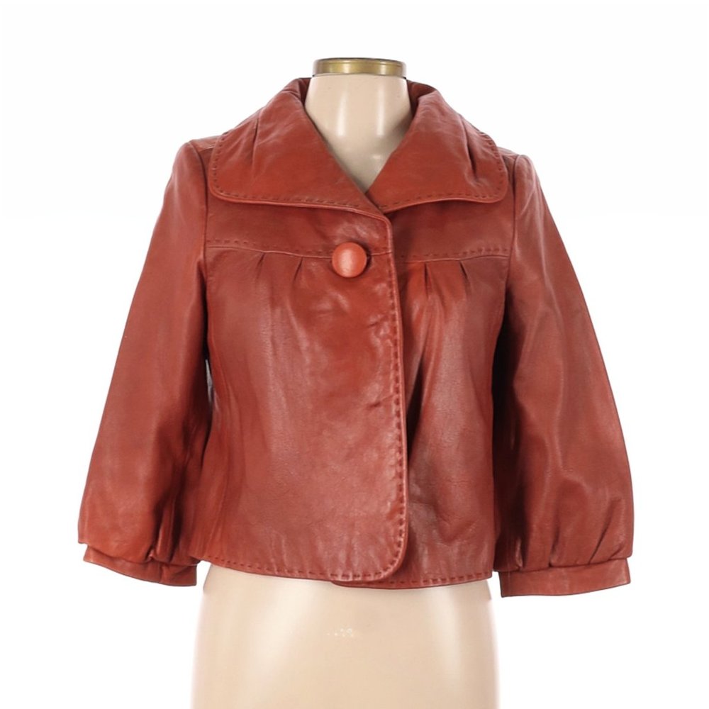 Vintage Classiques Entier Leather Jacket in Brown Size M